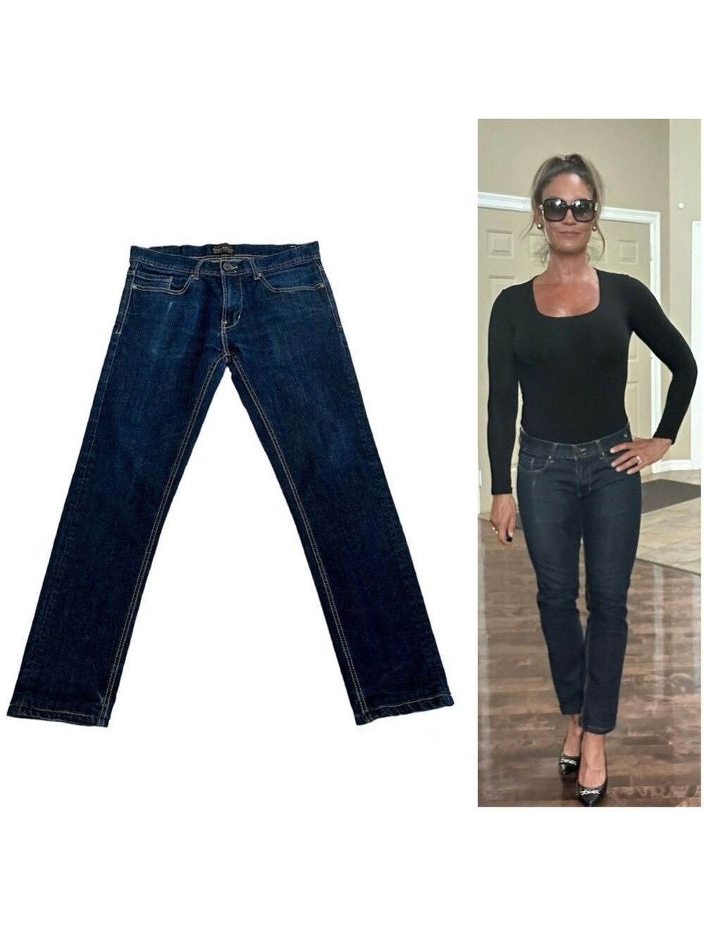 ZARA dark wash slim fit jeans Sz 31